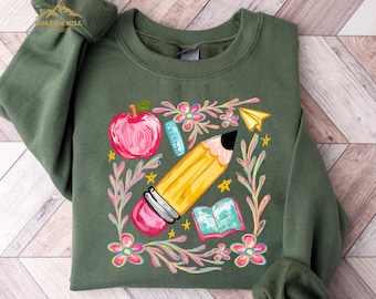 Cool Teacher Sweatshirt, Teacher Life Shirt, Retro Teacher Gift, Back To School, Teacher Appreciation, New Teachers Gift, Elementary Teacher