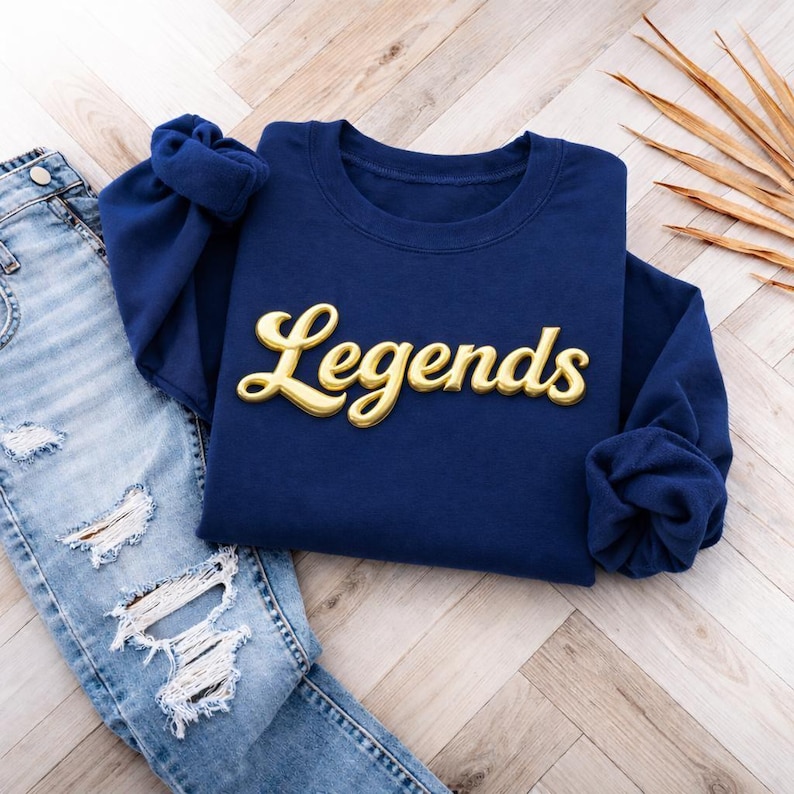 Custom Puff Print Sweatshirt, Personalized Team Name School Spirit Mascot Shirt image 7