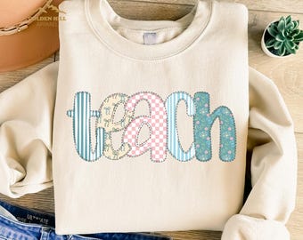 Cute Teach Sweatshirt, School Elementary Sweatshirt, Teacher Appreciation Gift, New Teachers Gift, Team Teacher Shirt, Back To School Shirt
