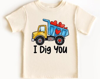 Kids Valentines Day Sweatshirt, I Dig You, Boys Valentine Shirt, Toddler XOXO Outfit