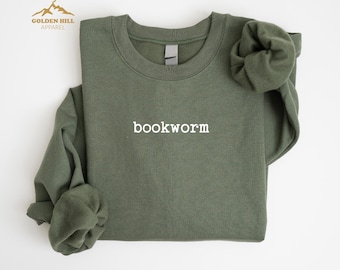Retro Bookworm Sweatshirt, Gift For Book Lover, Back To School Sweatshirt, Teacher Sweatshirt, Book Lover Shirt, Teacher Appreciation Gift