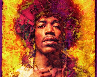 Jimi Hendrix - Limited Edition Giclée-Druck 16 x 20