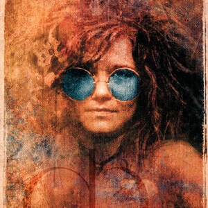 Janis Joplin Limited Edition Print 11 x 17 Red