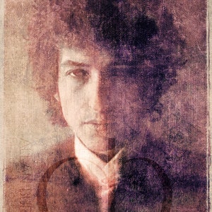 Bob Dylan Limited Edition Giclee Print 16 x 20 Purple