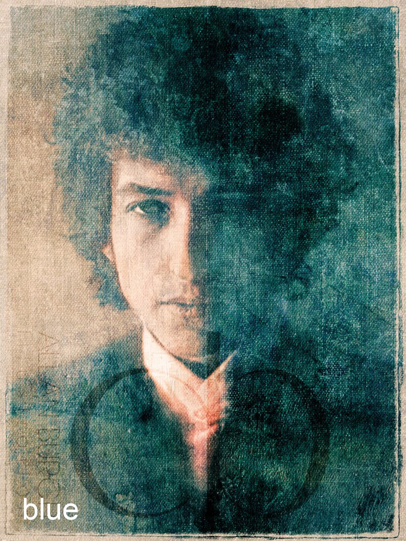 Bob Dylan Limited Edition Giclee Print 16 x 20 Blue