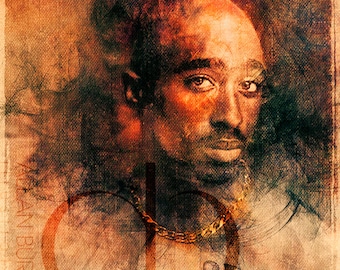 2pac Limited Edition Hand Signed/numbered Artwork Portrait Giclee