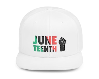 Juneteenth Embroidered Snapback Cap