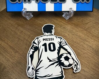 Personalized Messi Bedroom Door / Wall Hanger: Handmade Name Sign