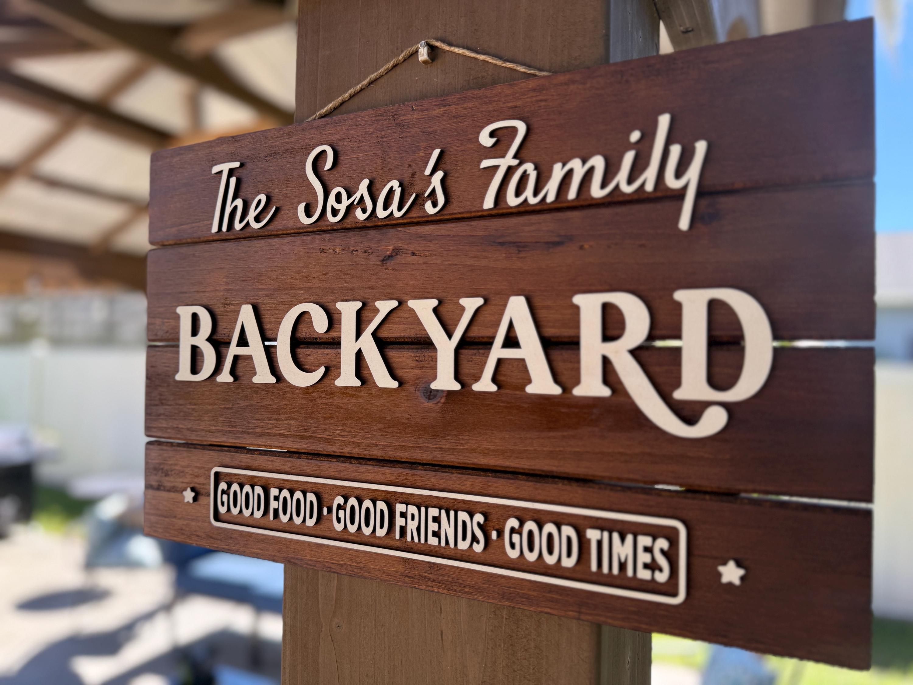 Personalized Family Backyard Sign: Handcrafted Welcome Decor - Etsy