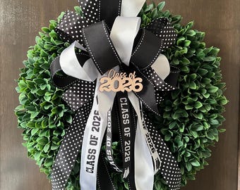 Class of 2026 Graduation Bow; Optional Wood Sign
