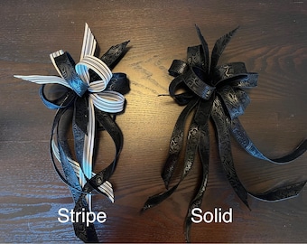 Set of 4 black Mini bows for gifts, tree ornaments, and decoration