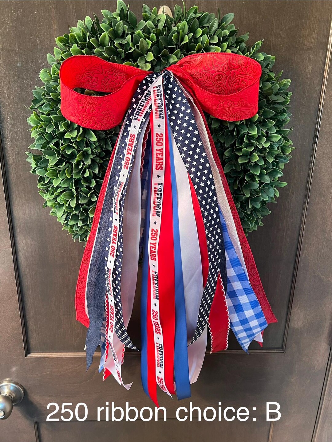 250 Ribbon 250th Anniversary Patriotic Ribbon Set (wreath Not Included) - Etsy