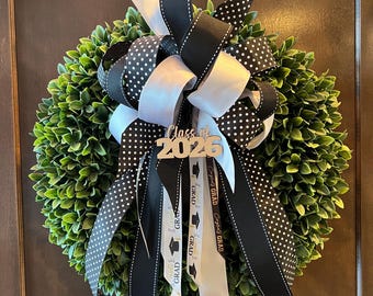 Class of 2026 Graduation Bow; Optional Wood Sign