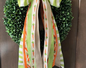 Easter Carrots ribbon set (wreath not included)