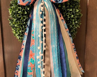 Beachy ribbon set (wreath not included)