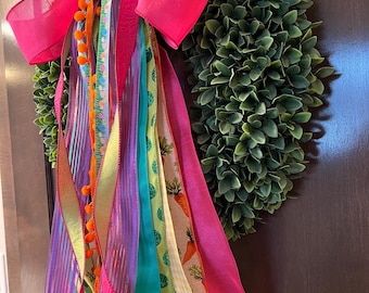 Bright Easter ribbon set (wreath not included)
