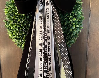 Class of 2026 Graduation Ribbon set. Color Choice Available. (wreath not included)