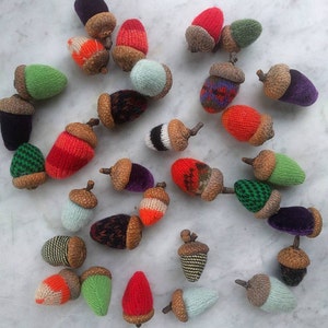 Odd Acorns from recycled fabrics