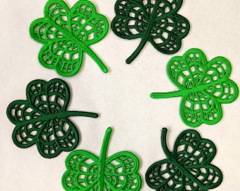 Lace Applique Shamrock/Clover Sew on Patch