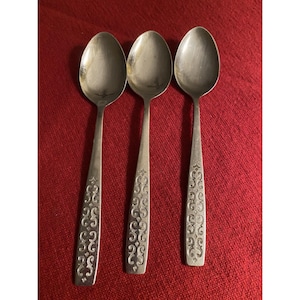 Vintage XXL Hong Kong Besteck Löffel Esslöffel Set 3 Stück