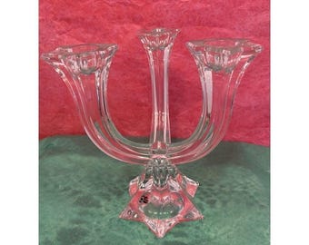 ヴィンテージ ビレロイ＆ボッホ ルッカ リードクリスタル 3アーム キャンデラブラ / キャンドルホルダー *