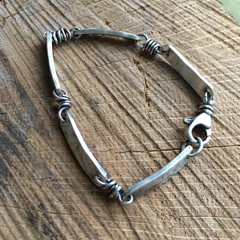 Onyx Bracelet with Sterling Silver or 14K Gold Fill Components Remembrace Bracelet Sterling Silver / 7