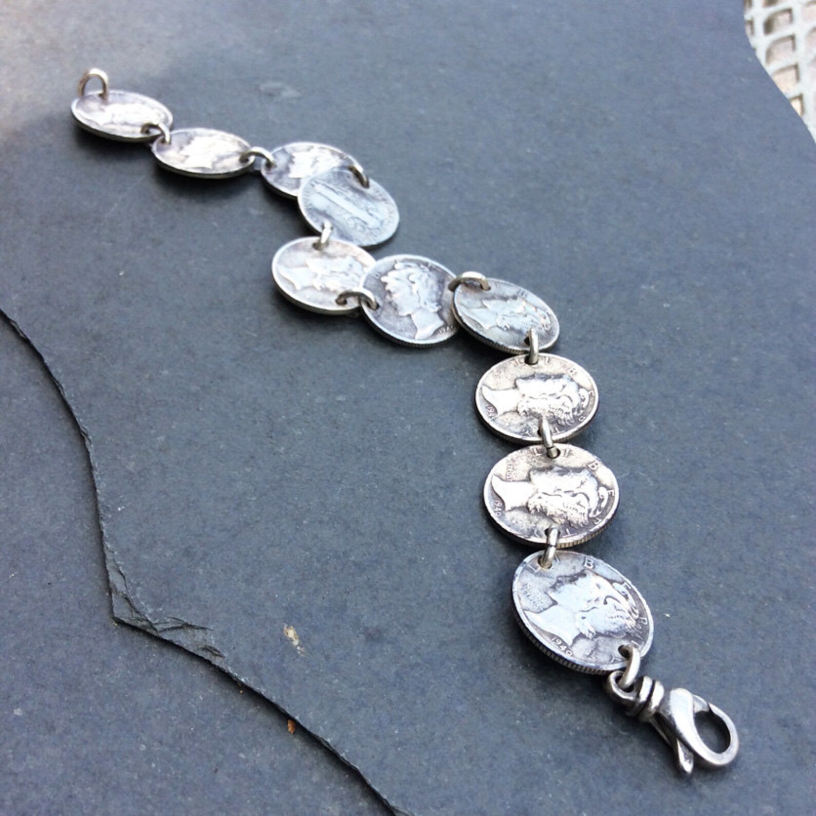 Mercury dime bracelet Clearance