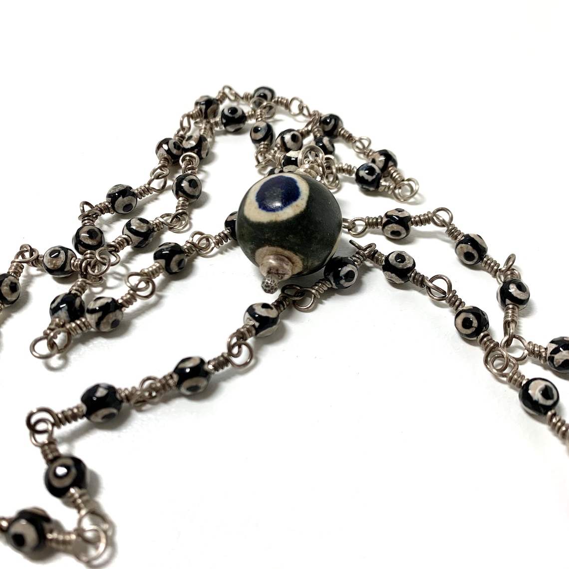 All About the Eyes Necklace. Rosary Style Protection Necklace. Etsy