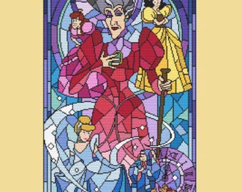 Stitcherella (Stained Glass) - Cross Stitch Pattern (Digital PDF, Pattern Keeper)