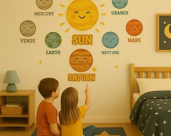 Solar System Wall Decals: Peel-and-Stick Planets for Kids Room