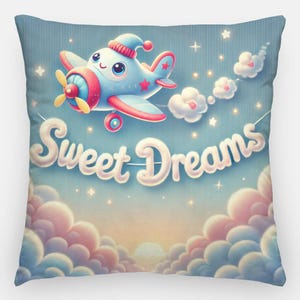Sweet Dreams Sky Adventure Pillow cover