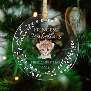 Personalized Acrylic Christmas Ornaments, Custom Holiday Decor, First Christmas Keepsake, Unique Tree Ornament, Gift for Kids