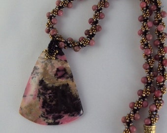 Beautiful Rhodonite Necklace