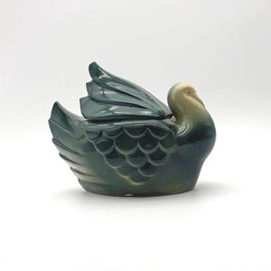 Vintage Ceramic Bird Cookie Jar - Planter or Trinket Dish - 1950s FAPCO Art Pottery