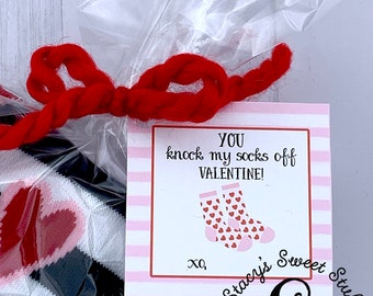 Valentine Sock Gift Tag, Valentine Socks Tag, Socks Tag, Valentine Tag,  DIY, Printable, Instant Download