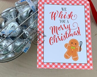 Whisk Christmas Tag, Christmas Tag, PrintableTag, Printable Christmas, We Whisk You a Merry Christmas Tag, DIY, INSTANT DOWNLOAD