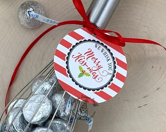 Whisk Christmas Tag, Christmas Tag, PrintableTag, Printable Christmas, We Whisk You a Merry Christmas Tag, DIY, INSTANT DOWNLOAD