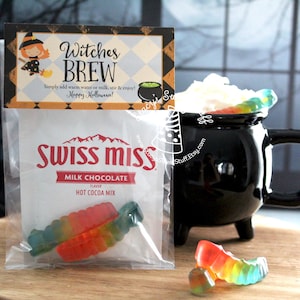 Halloween Bag Topper, Witches Brew, School Halloween Treat, Halloween Printable, Halloween Hot Chocolate, Halloween Hot Cocoa