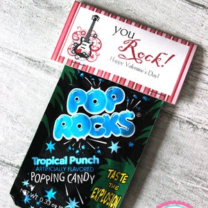 Pop Rocks Valentine Bag Topper, Printable Valentine, You Rock Valentine ...