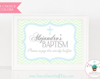 Baptism, Christening, Communion Candy Buffet Sign, DIY, Printable, Custom