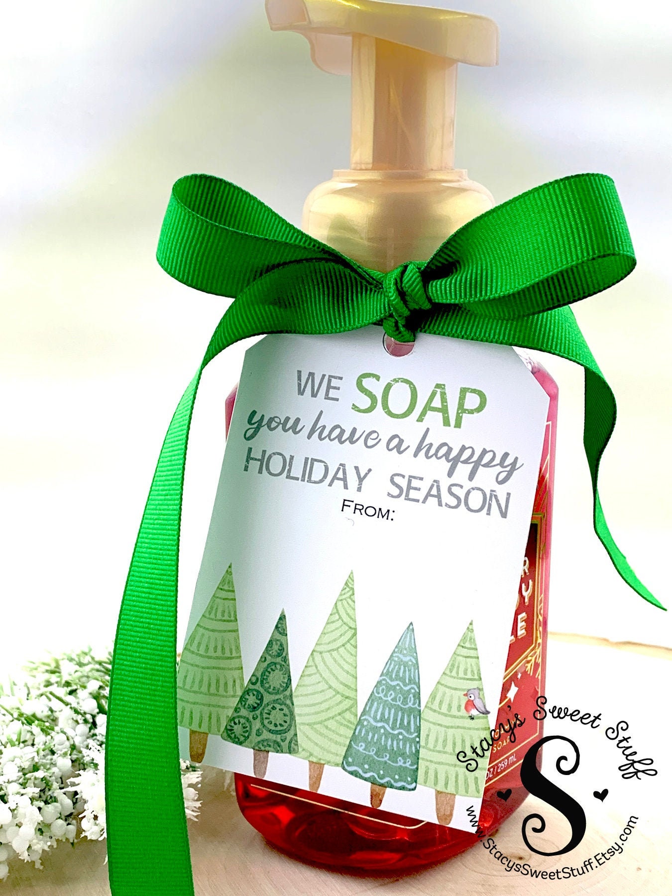 Soap gift tag Holiday Soap Tag Teacher Gift Printable Gift | Etsy