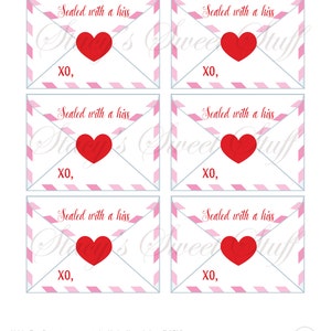 Valentine Cards, Kiss Valentine, Printable Valentine, Valentine's Day ...