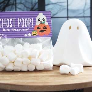 Halloween Bag Topper, Ghost Poop Printable Bag Topper, Instant Download ...
