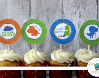 DIY Printable Cupcake Toppers: Dinosaur Collection