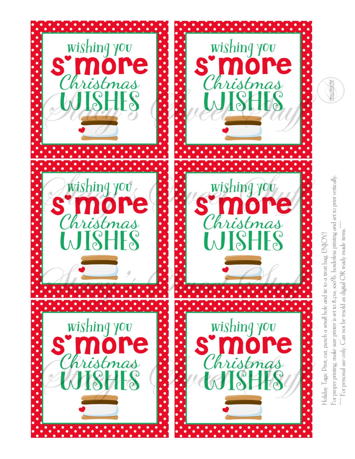 Printable Christmas Tag Christmas S mores Tag Christmas Etsy Printable Christmas Tag Christmas S mores Tag Christmas Etsy