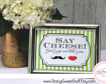 Photo Booth Sign, Custom, DIY Printable