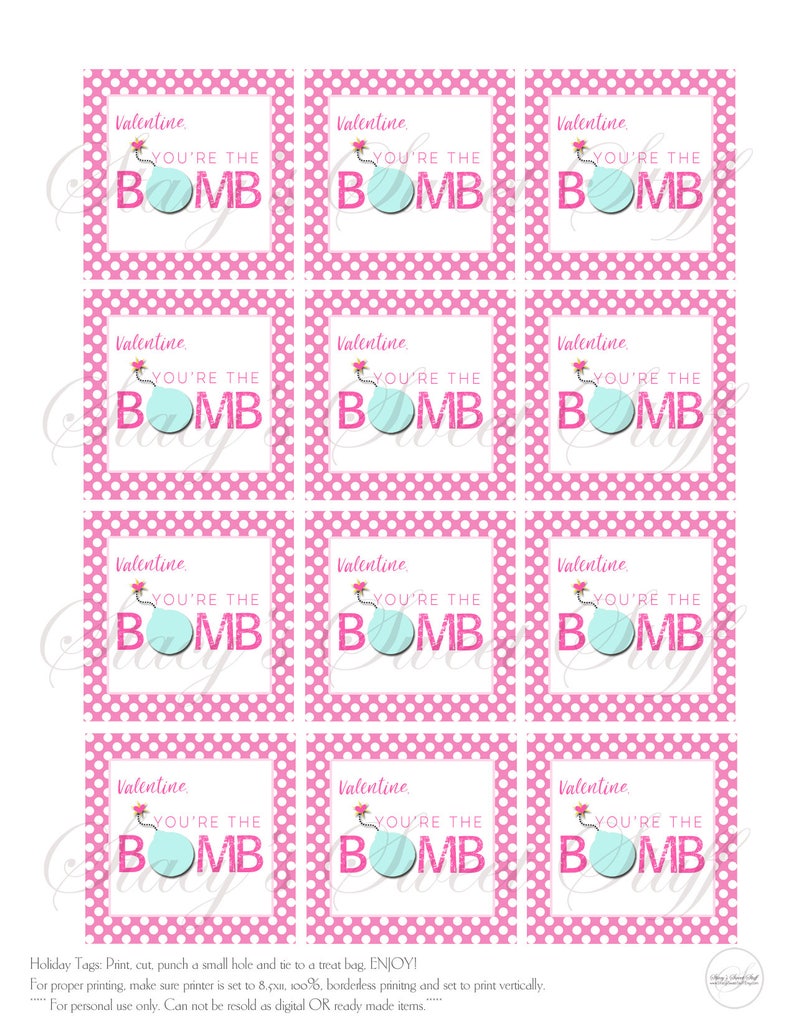 Bath Bomb Valentine Bomb Valentine Valentine Tag Printable Etsy Bath Bomb Valentine Bomb Valentine Valentine Tag Printable Etsy