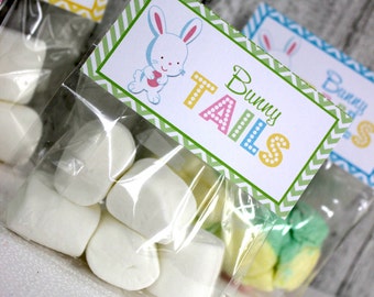 Easter Bag Topper, Bunny Tails, Printable Easter