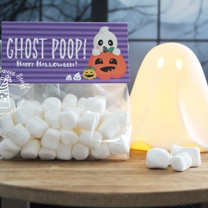 Halloween Bag Topper, Ghost Poop Printable Bag Topper, Instant Download ...