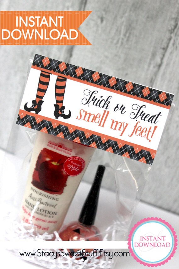 Halloween Bag Topper Smell My Feet Bag Halloween Nail Polish Etsy